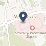 Szpital Powiatowy w Wodzisławiu Śląskim na mapie
