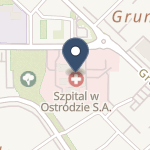 Szpital w Ostródzie na mapie